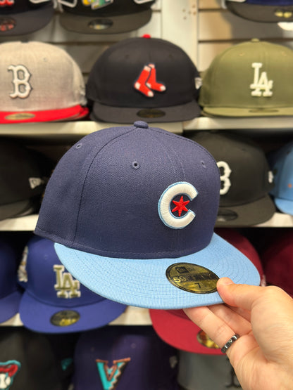 Chicago Cubs MLB Two Tone | New Era 59FIFTY Fitted Hat | Dark Blue/Light Blue