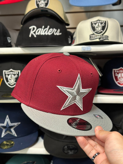 Dallas Cowboys NFL Snapback | New Era 9FIFTY Adjustable Snap | Maroon/Silver