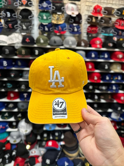 LA Dodgers MLB Dad Cap | '47 Brand Clean Up Adjustable Curve Hat | Color Options