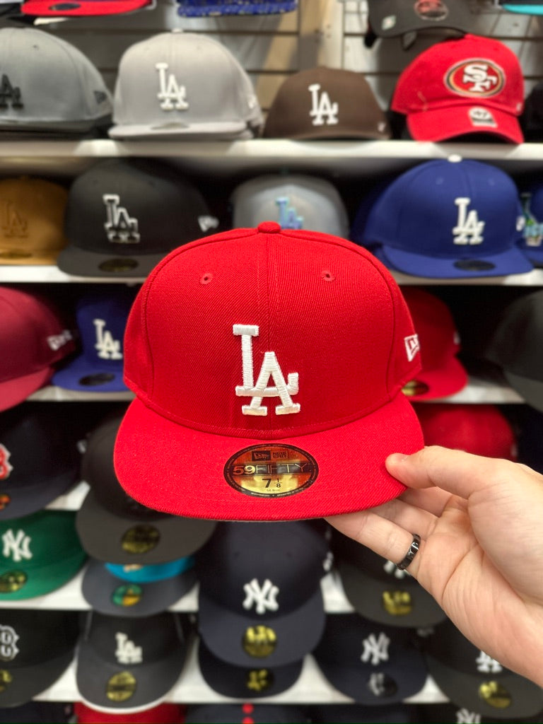 LA Dodgers MLB Fitted Hat | New Era 59FIFTY Sized Cap | Olive