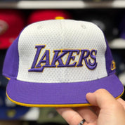 Los Angeles Lakers 'Swingman Mesh' Multicolor Reebok Fitted Hat - Product Image