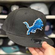New Era Detroit Lions Black/Blue 9FIFTY Snapback - Product Image