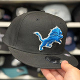 New Era Detroit Lions Black/Blue 9FIFTY Snapback