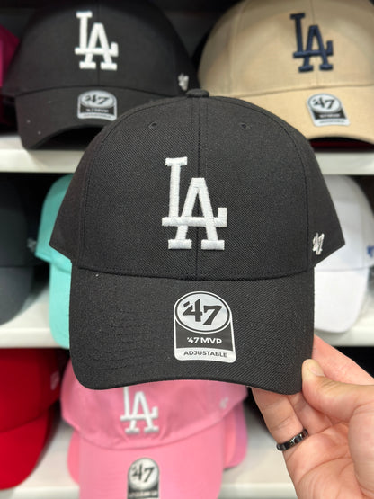 LA Dodgers MLB Ball Cap | '47 Brand MVP Adjustable Curve Cap | Color Options