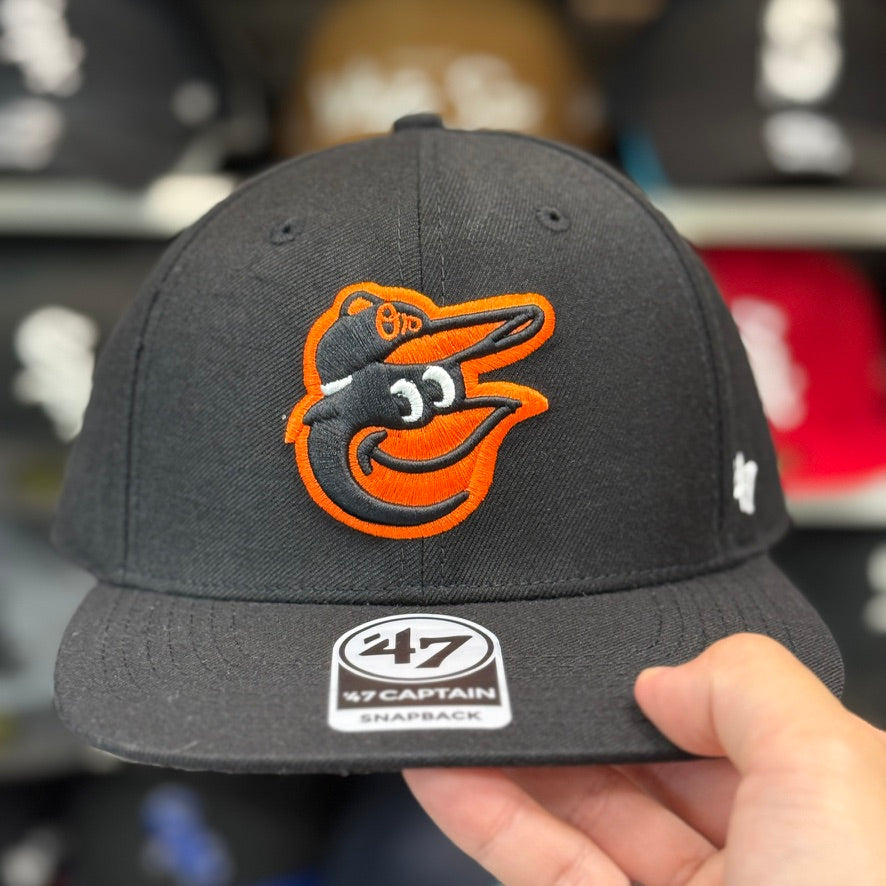 Baltimore Orioles Black/Orange '47 Brand Snapback