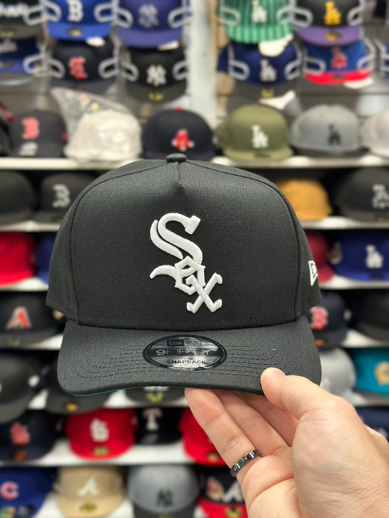 Chicago White Sox MLB A-Frame Cap | New Era 9FIFTY Adjustable Snapback | Black