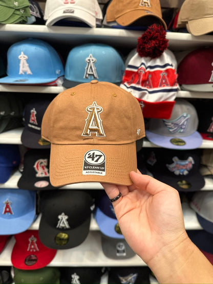 LA Angels MLB Dad Cap | '47 Brand Clean Up Adjustable Curve Hat | Color Options