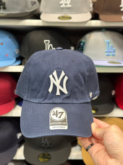 New York Yankees MLB Dad Cap | '47 Brand Clean Up Adjustable Curve Hat | Color Options