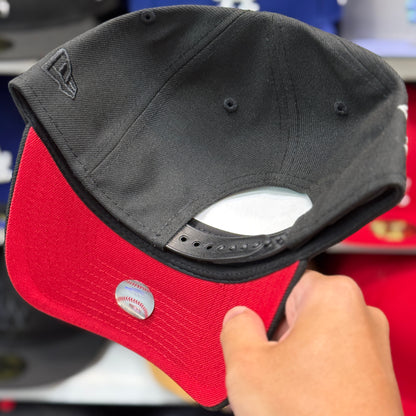 New Era Texas Rangers '1994 2019 Final Season' A-Frame 9FORTY Snapback Black Red Under Brim
