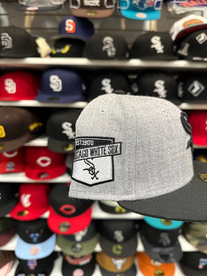 Chicago White Sox MLB Side Patch | New Era 59FIFTY Fitted Cap | Silver/Black