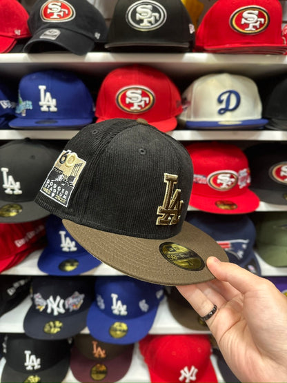 LA Dodgers MLB 'Stadium 1962-2022' Corduroy | New Era 59FIFTY Fitted Cap | Black/Brown