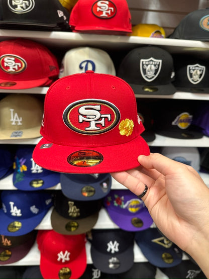 San Francisco 49ers NFL SF Themed Patch | New Era 59FIFTY Fitted Cap | Red