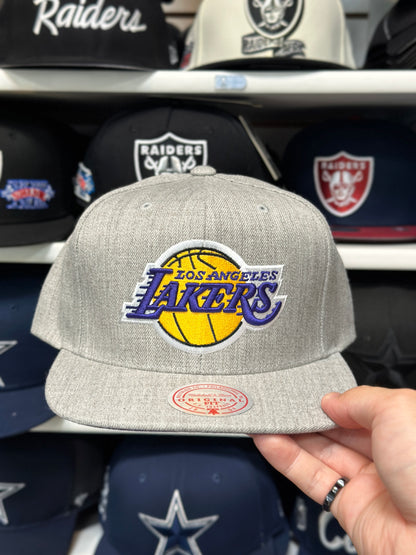 LA Lakers NBA Snapback | Mitchell & Ness Original Fit Adjustable Hat | Silver