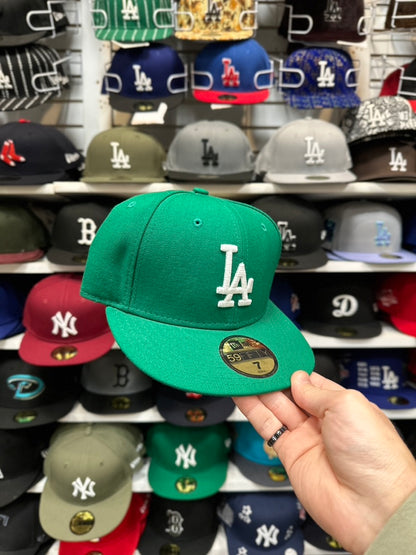 LA Dodgers MLB Fitted Hat | New Era 59FIFTY Sized Cap | Green