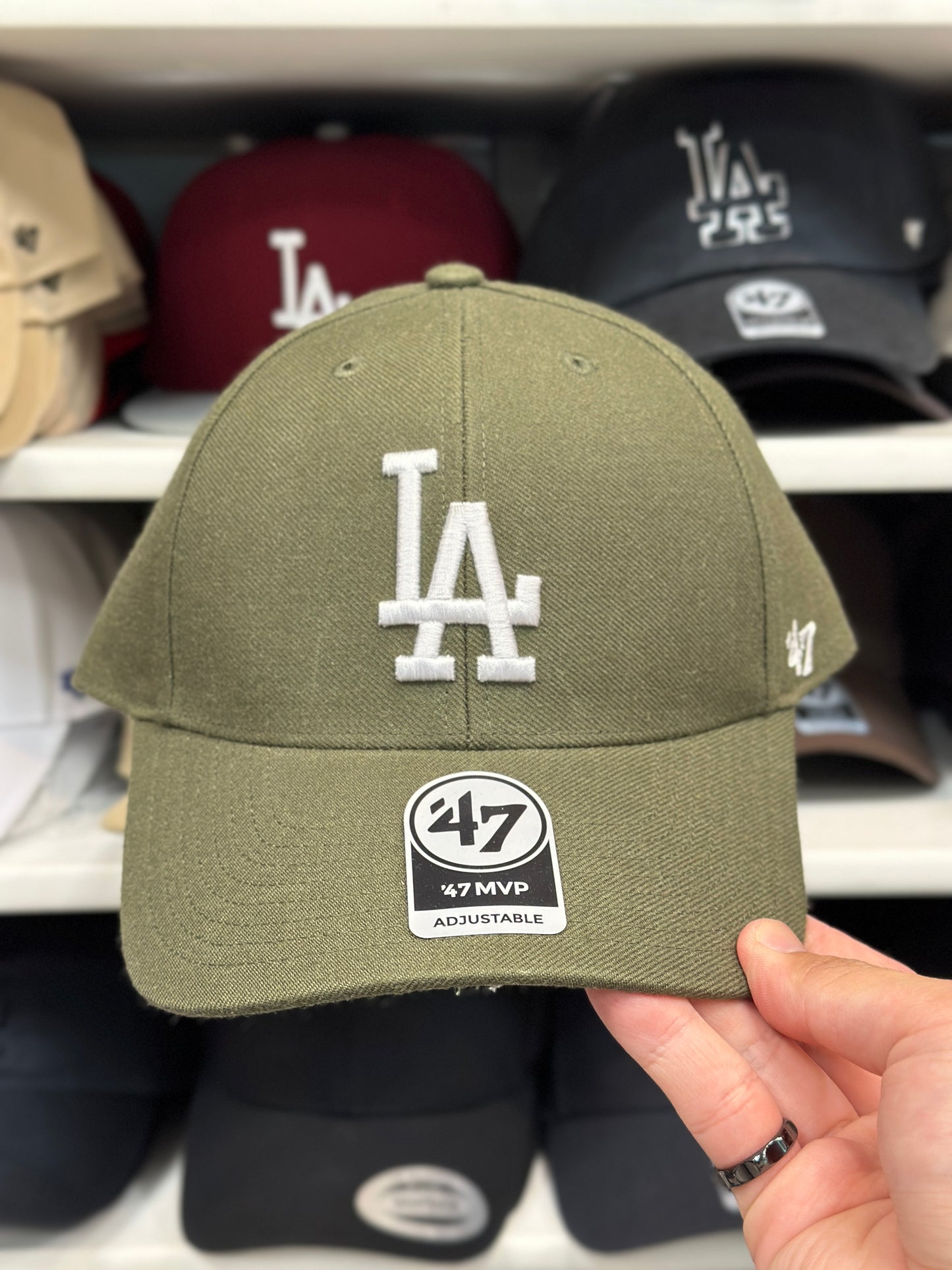 LA Dodgers MLB Ball Cap | '47 Brand MVP Adjustable Curve Cap | Color Options