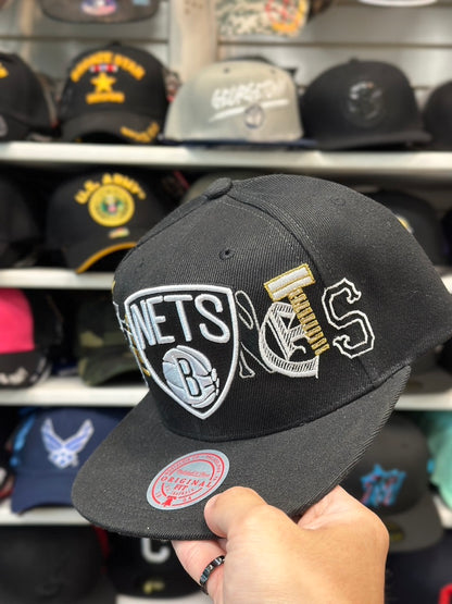 Brooklyn Nets NBA Snapback | Mitchell & Ness Original Fit Adjustable Cap | Black