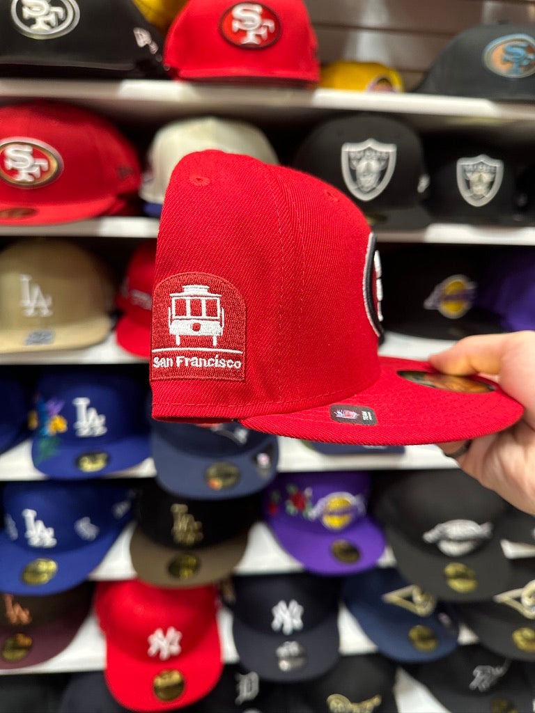 San Francisco 49ers NFL SF Themed Patch | New Era 59FIFTY Fitted Cap | Red