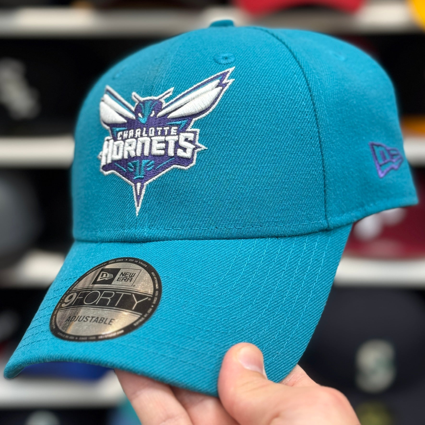 New Era Charlotte Hornets Turquoise 9FORTY Baseball Cap