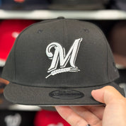 New Era Milwaukee Brewers Black 9FIFTY Snapback