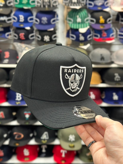 Las Vegas Raiders NFL A-Frame Cap | New Era 9FIFTY Adjustable Snapback | Black