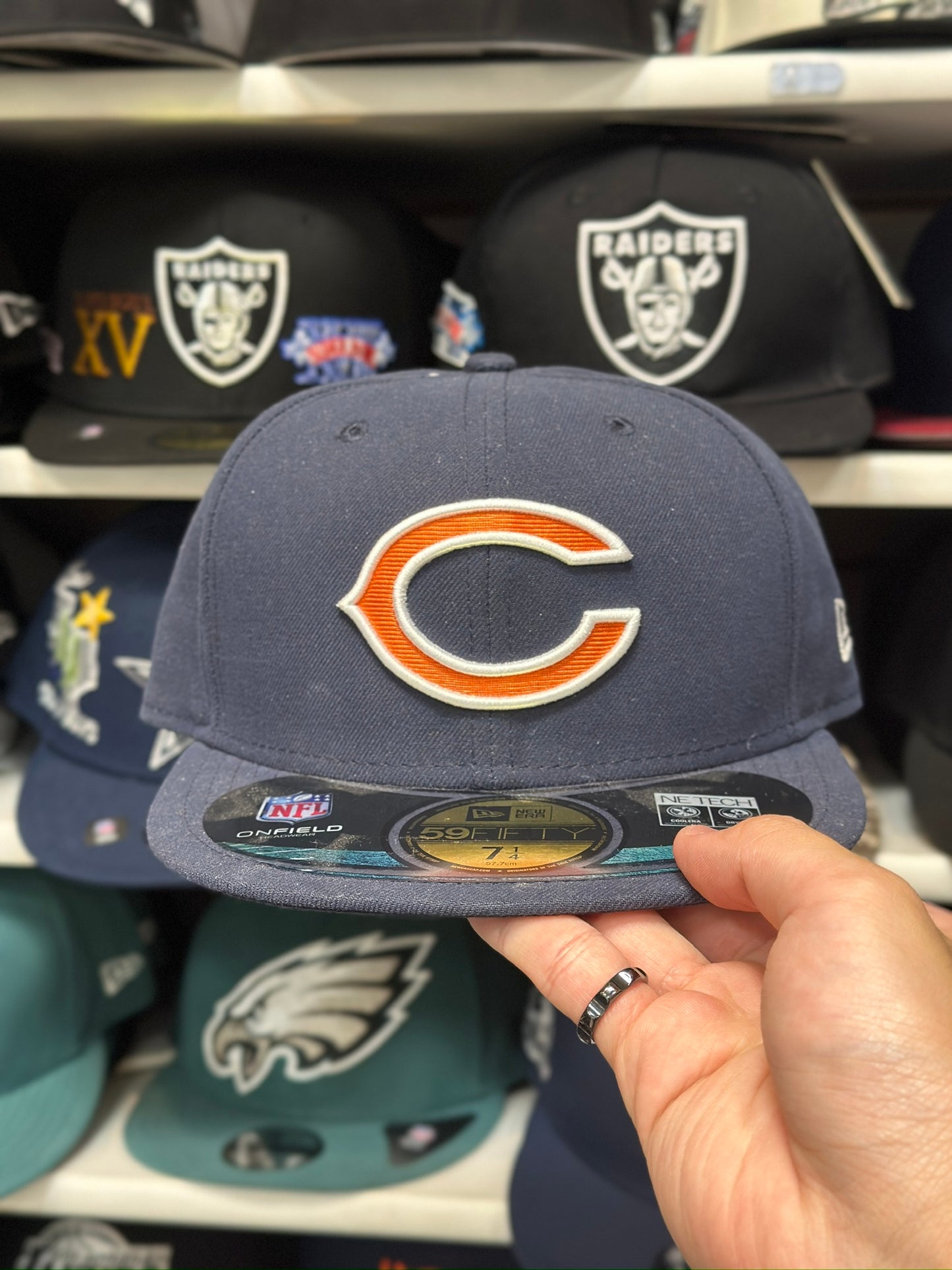 Chicago Bears NFL Fitted Hat | Classic New Era 59FIFTY Sized Cap | Blue