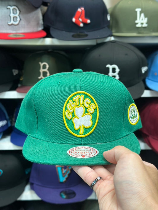 Boston Celtics NBA Snapback | Vintage Mitchell & Ness Original Fit Adjustable Hat | Green