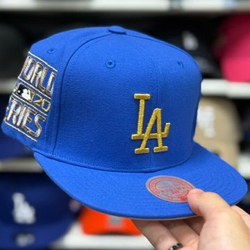 Los Angeles Dodgers '2020 World Series' Mitchell & Ness Snapback Blue/Gold
