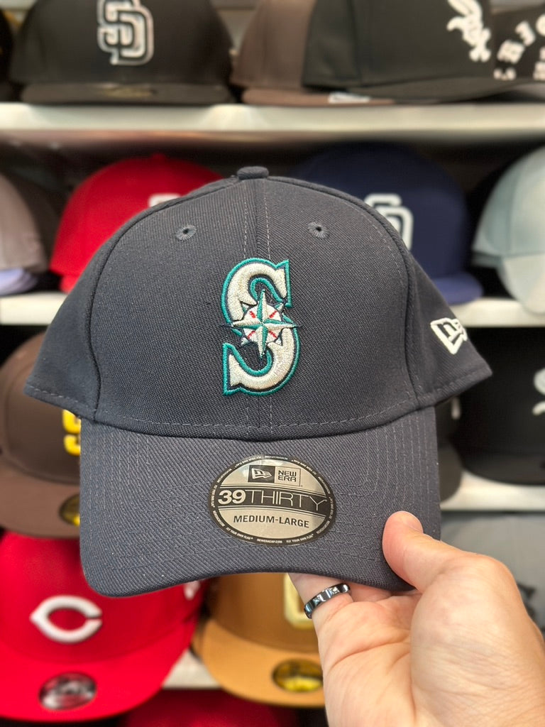 Seattle Mariners MLB Ball Cap | New Era 39THIRTY Adjustable Strap Back | Dark Blue