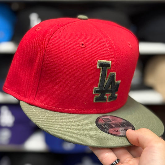 New Era Los Angeles Dodgers Two-Tone 9FIFTY Snapback Red/Olive