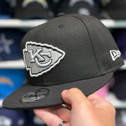 New Era Kansas City Chiefs Black 9FIFTY Adjustable Snapback Hat
