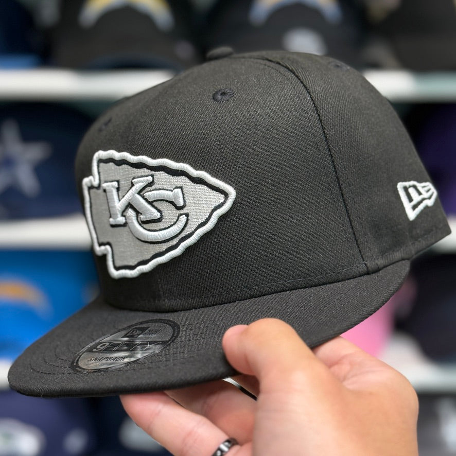New Era Kansas City Chiefs Black 9FIFTY Adjustable Snapback Hat