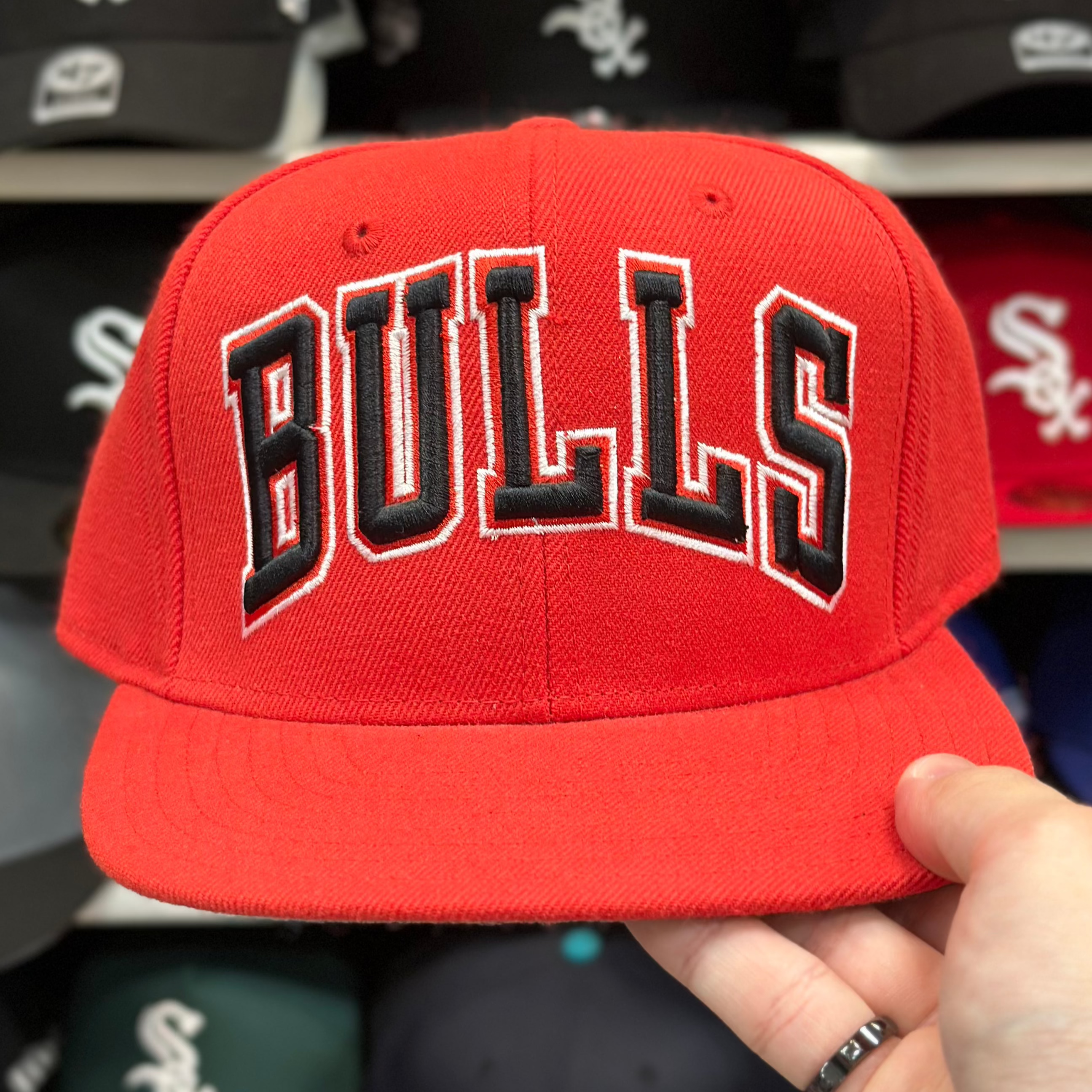 Chicago Bulls Vintage Adidas Snapback | Red - Product Image