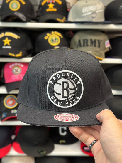 Brooklyn Nets NBA Snapback | Mitchell & Ness Original Fit Adjustable Cap | Black