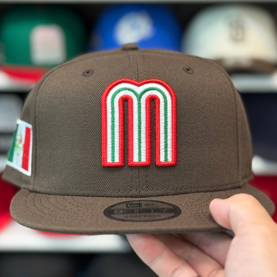 New Era Mexico World Baseball Classics Brown 9FIFTY Adjustable Snapback Hat