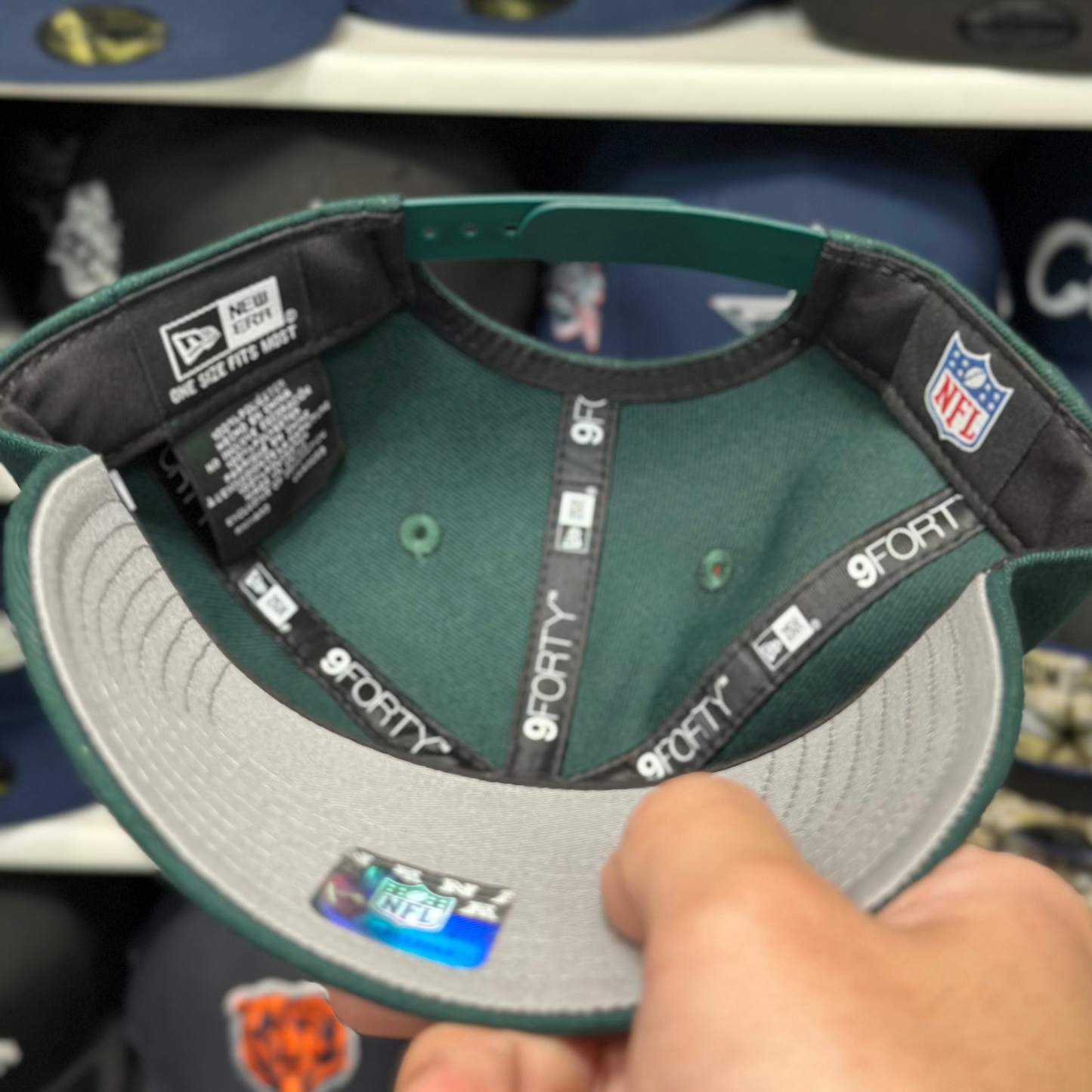 Las Vegas Raiders NFL A-Frame Snapback | New Era 9FORTY Adjustable Snap | Dark Green