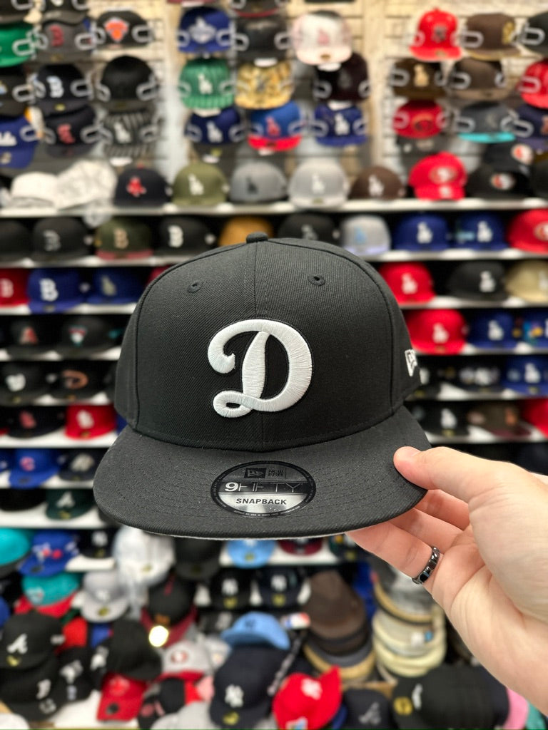 LA Dodgers "D" MLB Snapback | New Era 9FIFTY Adjustable Cap | Black