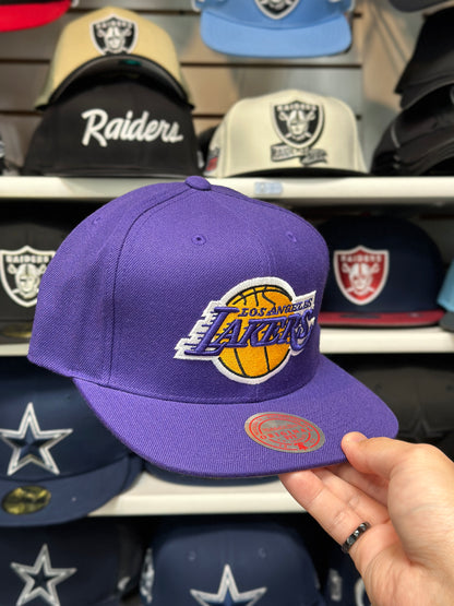 LA Lakers NBA Snapback | Mitchell & Ness Original Fit Adjustable Hat | Purple