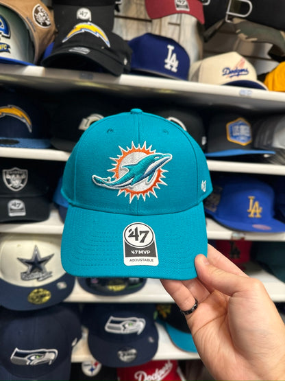 Miami Dolphins NFL Ball Cap | '47 Brand MVP Adjustable Curve Cap | Color Options