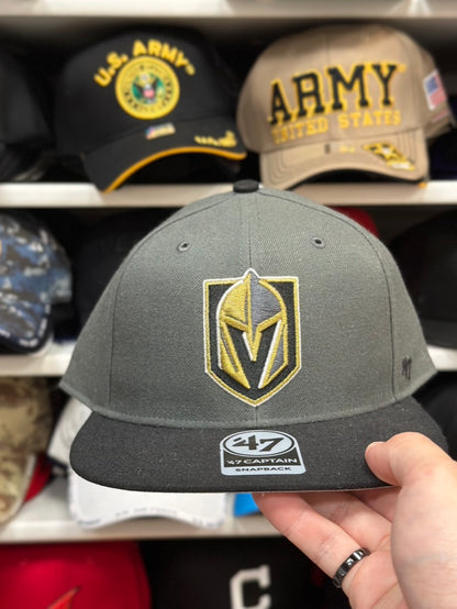 Las Vegas Golden Knights NHL Snapback '47 Brand Captain Adjustable | Gray/Black