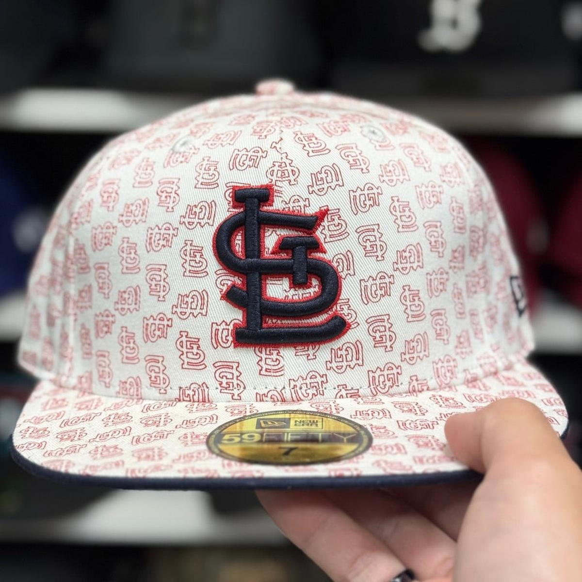 New Era St. Louis Cardinals 'Monogram' White 59FIFTY Fitted Hat - Product Image