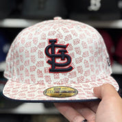 New Era St. Louis Cardinals 'Monogram' White 59FIFTY Fitted Hat