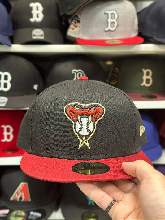 Arizona Diamondbacks MLB Fitted Cap | New Era 59FIFTY Sized Cap | Black/Maroon