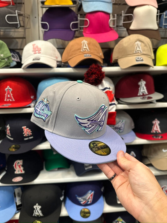 LA Angels MLB Summer Colors | New Era 59FIFTY Fitted Cap | Silver/Periwinkle