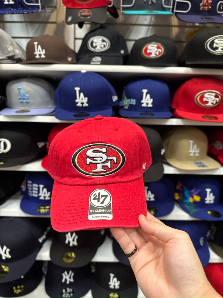 San Francisco 49ers Dad Cap | '47 Brand Clean Up Adjustable Curve Hat | Color Options