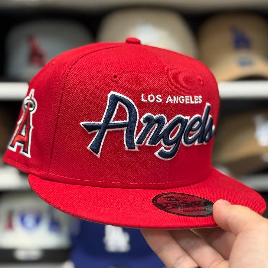New Era Los Angeles Angels 'Script Logo' Red 9FIFTY Snapback - Product Image