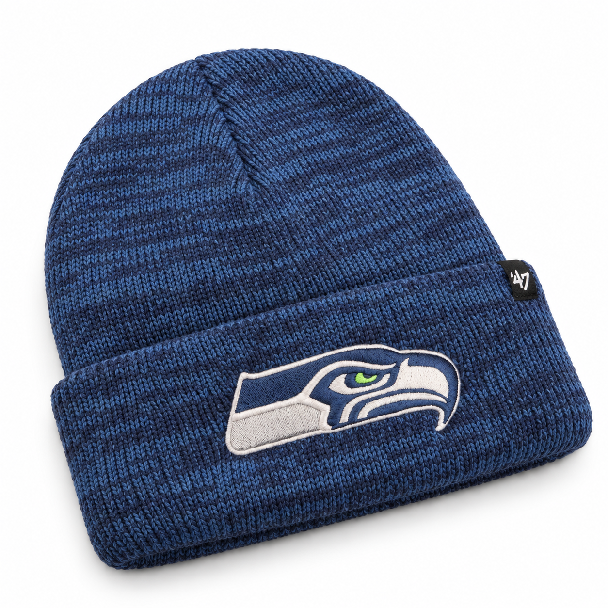 Seattle Seahawks '47 Brand Brain Freeze Cuff Knit Beanie - Navy - Product Image
