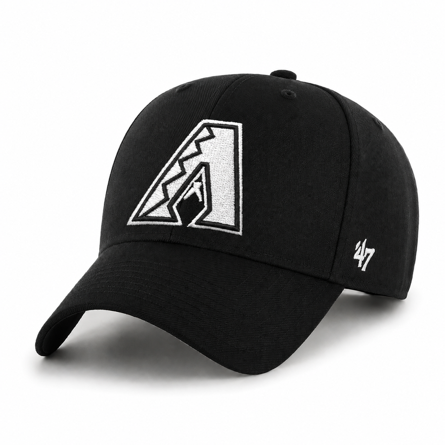 Arizona Diamondbacks '47 Brand MVP Adjustable Baseball Cap - Black - Product Image