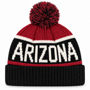 Arizona Cardinals Ribbed '47 Brand Pom Cuff Knit Beanie - Red/Black - Product Image