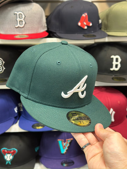 Atlanta Braves MLB Fitted Cap | New Era 59FIFTY Sized Cap | Dark Green