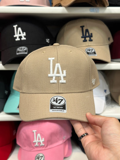 LA Dodgers MLB Ball Cap | '47 Brand MVP Adjustable Curve Cap | Color Options